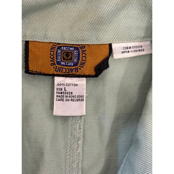 Vintage 80s Baccini Mint Cotton denim women’s full zip Jacket Large 20x24 - Picture 2 of 8